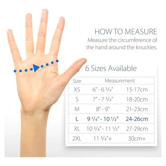 Swede-o Thermoskin Size XL Carpal Tunnel Glove Left Hand Black Compression - Picture 4 of 7